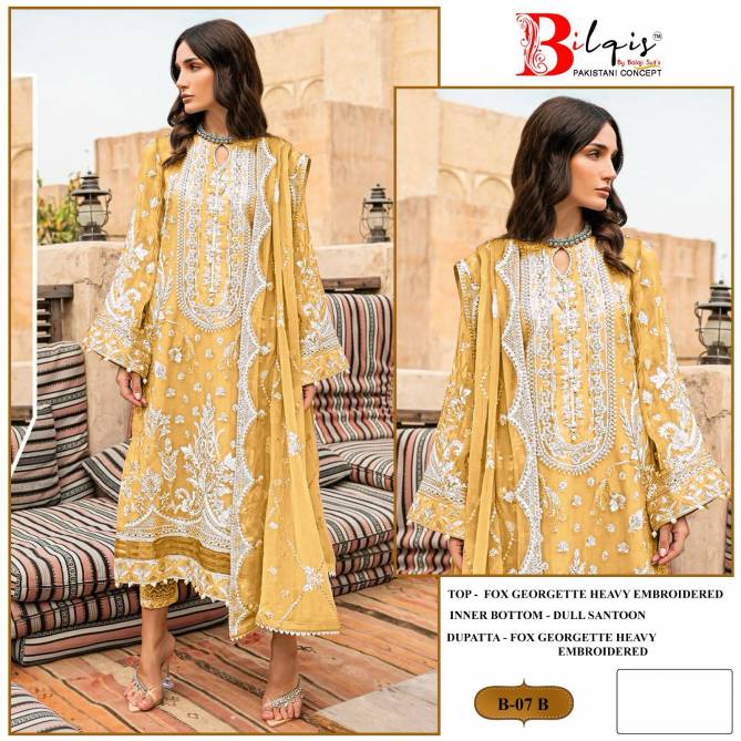 Bilqis B-07 A To D Georgette Pakistani Suits Wholesalers In Delhi
